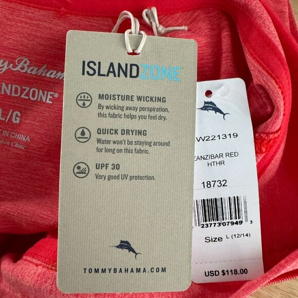Tommy Bahama Ariana Island Zone Zip Jacket Large Zanzibar Red NWT TP-2887 - Picture 10 of 12